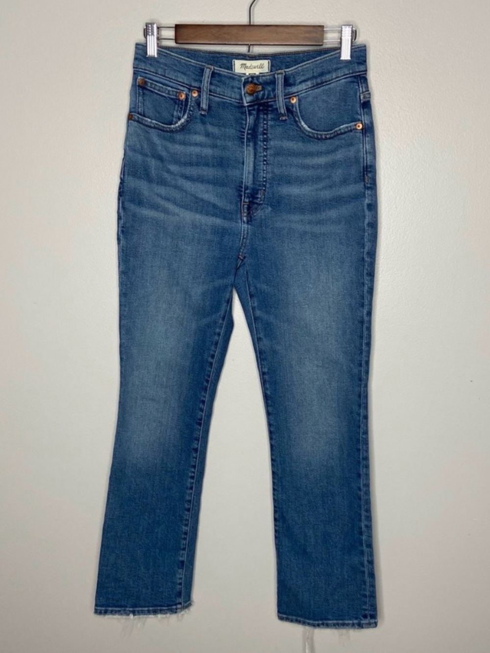 Madewell slim Demi bootcut Jeans in Blue Wash
